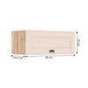 Armário Aéreo Cozinha 80 Cm 1 Porta Carvalho Oak/ Cristalo - Decibal