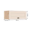 Armário Aéreo Cozinha 80 Cm 1 Porta Carvalho Oak/ Cristalo - Decibal