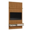Painel para TV Até 60 Polegadas 1 Porta 140 Cm Nature Ripado/Off White - Linea Brasil