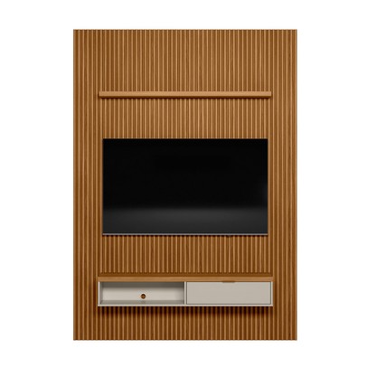 Painel para TV Até 75 Polegadas 1 Porta 180 Cm Nature Ripado/Off White - Linea Brasil