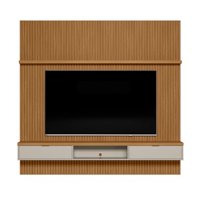 Painel para TV Até 75 Polegadas 2 Portas 220 Cm Nature/Off White - Linea Brasil