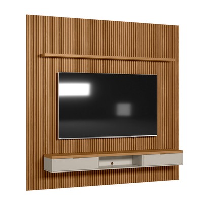 Painel para TV Até 75 Polegadas 2 Portas 260 Cm Nature/Off White - Linea Brasil