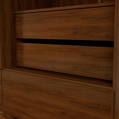 Guarda-Roupa Casal 6 Portas 7 Gavetas Lexus Jacarandá - Robel