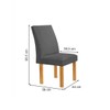 Mesa de Jantar 4 Lugares Bella Canela com Vidro Ripado Cinamomo/Off White/Cinza - Cel Móveis