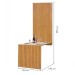 Mesa de Jantar 4 Lugares Bella Canela com Vidro Ripado Cinamomo/Off White/Cinza - Cel Móveis