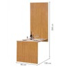 Mesa de Jantar 4 Lugares Bella Arizona com Vidro Ripado Cinamomo/Off White/Boucle Bege - Cel Móveis