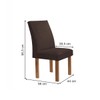 Mesa de Jantar 6 Lugares Stella Canela com Vidro Ripado Chocolate/Off White/Marrom - Cel Móveis