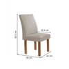 Mesa de Jantar 6 Lugares Stella Canela com Vidro Ripado Chocolate/Off White/Bege Claro - Cel Móveis