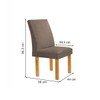 Mesa de Jantar 6 Lugares Stella Canela com Vidro Ripado Cinamomo/Off White/Bege Escuro - Cel Móveis