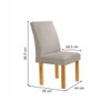 Mesa de Jantar 6 Lugares Stella Canela com Vidro Ripado Cinamomo/Off White/Bege Claro - Cel Móveis