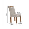 Mesa de Jantar 4 Lugares Stella com Vidro Ripado Chocolate/Off White/Bege Claro - Cel Móveis