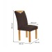 Mesa de Jantar 4 Lugares Stella com Vidro Ripado Cinamomo/Off White/Marrom - Cel Móveis