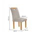 Mesa de Jantar 4 Lugares Stella com Vidro Ripado Cinamomo/Off White/Bege Claro - Cel Móveis