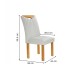 Mesa de Jantar 4 Lugares Stella com Vidro Ripado Cinamomo/Off White/Boucle Gelo - Cel Móveis