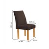Mesa de Jantar 4 Lugares Stella Canela com Vidro Ripado Cinamomo/Off White/Marrom  - Cel Móveis