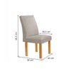 Mesa de Jantar 4 Lugares Stella Canela com Vidro Ripado Cinamomo/Off White/Bege Claro - Cel Móveis