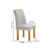 Mesa de Jantar 6 Lugares Manuela Arizona com Vidro Cinamomo/Off White/Boucle Gelo - Cel Móveis