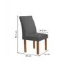Mesa de Jantar 4 Lugares Arizona Canela com Vidro Chocolate/Off White/Cinza 20766 - Cel Móveis