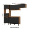 Cozinha Compacta 7 Portas 2 Gavetas Nature/Preto B107 - Briz
