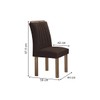 Mesa de Jantar 4 Lugares Arizona com Vidro Chocolate/Off White/Marrom 20767 - Cel Móveis