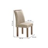 Mesa de Jantar 4 Lugares Arizona com Vidro Chocolate/Off White/Boucle Bege 20767 - Cel Móveis
