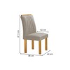 Mesa de Jantar 4 Lugares Arizona com Vidro  Cinamomo/Off White/Bege Claro 20767 - Cel Móveis