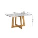 Mesa de Jantar 4 Lugares Arizona com Vidro  Cinamomo/Off White/Bege Claro 20767 - Cel Móveis