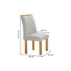 Mesa de Jantar 4 Lugares Arizona com Vidro Cinamomo/Off White/Boucle Gelo 20767 - Cel Móveis