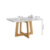 Mesa de Jantar 4 Lugares Arizona com Vidro Cinamomo/Off White/Boucle Gelo 20767 - Cel Móveis