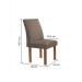 Mesa de Jantar 4 Lugares Arizona Canela com Vidro Chocolate/Off White/Veludo Bege Escuro 20770  - Cel Móveis