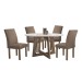 Mesa de Jantar 4 Lugares Arizona Canela com Vidro Chocolate/Off White/Veludo Bege Escuro 20770  - Cel Móveis