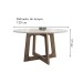 Mesa de Jantar 4 Lugares Arizona Canela com Vidro Chocolate/Off White/Veludo Cinza 20770 - Cel Móveis