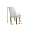 Mesa de Jantar 4 Lugares Arizona Canela com Vidro Chocolate/Off White/Boucle Gelo 20770 - Cel Móveis