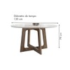 Mesa de Jantar 4 Lugares Arizona Canela com Vidro Chocolate/Off White/Boucle Gelo 20770 - Cel Móveis