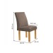 Mesa de Jantar 4 Lugares Arizona Canela com Vidro Cinamomo/Off White/Veludo Bege Escuro 20770  - Cel Móveis
