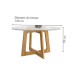 Mesa de Jantar 4 Lugares Arizona Canela com Vidro Cinamomo/Off White/Veludo Bege Claro 20770 - Cel Móveis
