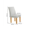 Mesa de Jantar 4 Lugares Arizona Canela com Vidro Cinamomo/Off White/Boucle Gelo 20770 - Cel Móveis