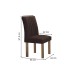 Mesa de Jantar 4 Lugares Arizona com Vidro Chocolate/Off White/Marrom 20771 - Cel Móveis