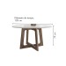 Mesa de Jantar 4 Lugares Arizona com Vidro Chocolate/Off White/Marrom 20771 - Cel Móveis