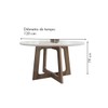 Mesa de Jantar 4 Lugares Arizona com Vidro Chocolate/Off White/Bege Escuro 20771 - Cel Móveis