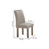 Mesa de Jantar 4 Lugares Arizona com Vidro Chocolate/Off White/Bege Claro 20771- Cel Móveis
