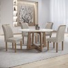 Mesa de Jantar 4 Lugares Arizona com Vidro Chocolate/Off White/Bege Claro 20771- Cel Móveis