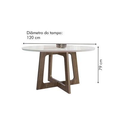 Mesa de Jantar 4 Lugares Arizona com Vidro Chocolate/Off White/Cinza 20771  - Cel Móveis