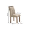 Mesa de Jantar 4 Lugares Arizona com Vidro Chocolate/Off White/Boucle Bege 20771 - Cel Móveis