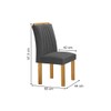 Mesa de Jantar 4 Lugares Arizona com Vidro Cinamomo/Off White/Cinza 20771  - Cel Móveis