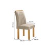 Mesa de Jantar 4 Lugares Arizona com Vidro Cinamomo/Off White/Boucle Bege 20771  - Cel Móveis