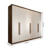 Guarda-Roupa Casal Madalena 6 Portas 6 Gavetas 100% Mdf Brauna Off White - Panorama Móveis