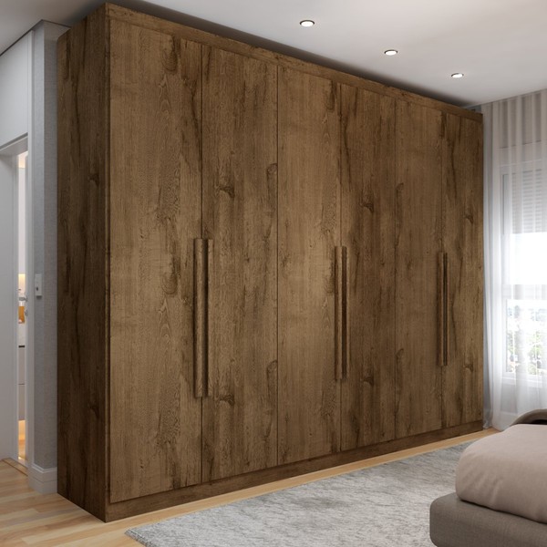 Guarda-Roupa Casal Madalena 6 Portas 6 Gavetas 100% Mdf Brauna - Panorama Móveis