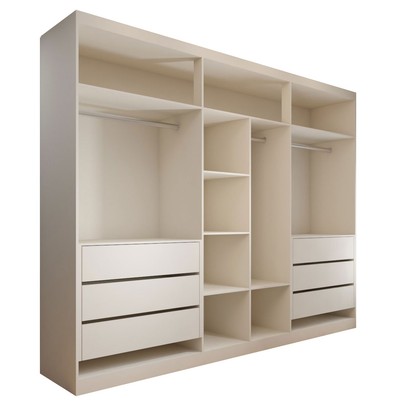 Guarda-Roupa Casal Madalena 6 Portas 6 Gavetas 100% Mdf Off White - Panorama Móveis