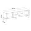 Rack para TV Até 75 Polegadas Charlotte 2 Portas Cinamomo/Off White - Artely Móveis